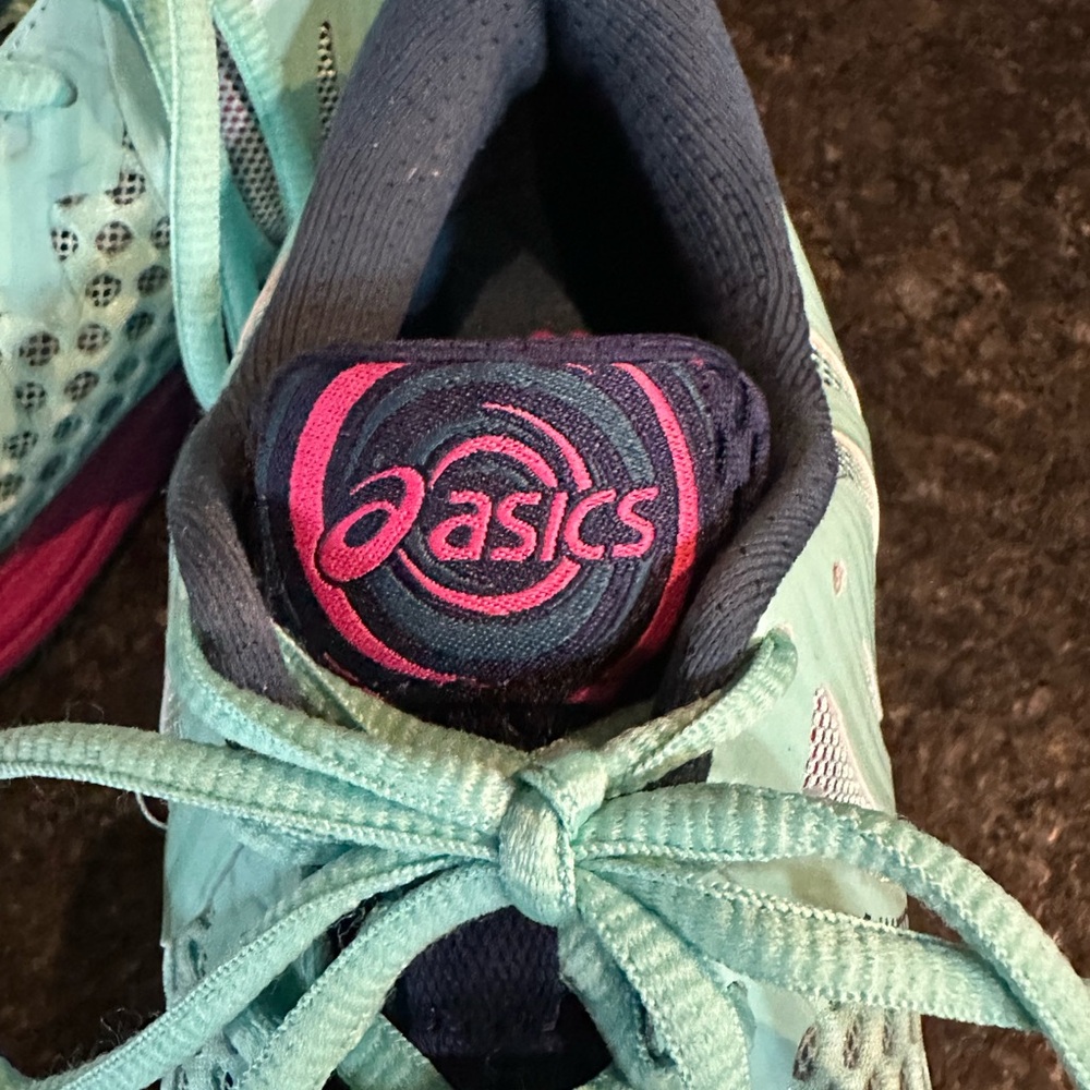 Asics Women's Noosa FF 2 Flyte Foam Mint Teal and Pink Athletic Running Shoes - Picture 5 of 8